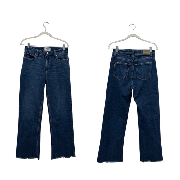 PAIGE Leenah Ankle straight leg jeans in “Gracie Lou” dark wash - Picture 9 of 11